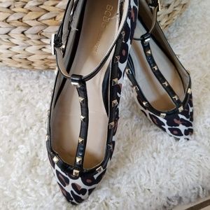 BCBG GENERATION Leopard Studded Flat